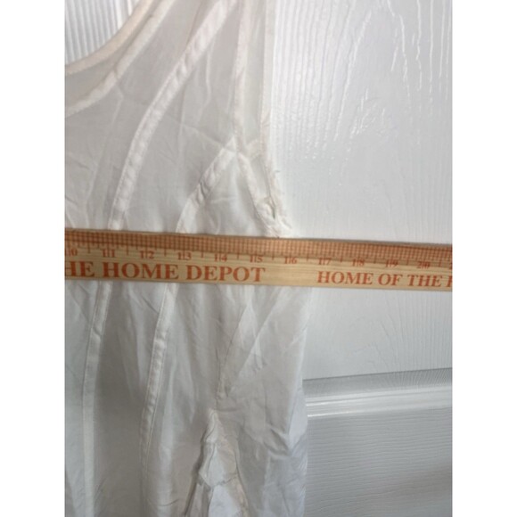 Intimately Free People Ruffle Long Tunic Mini Dress Tank Cream Size XS Boho - Picture 5 of 11